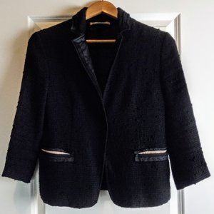 Prada Handmade Made in Italy Black Silk Blazer